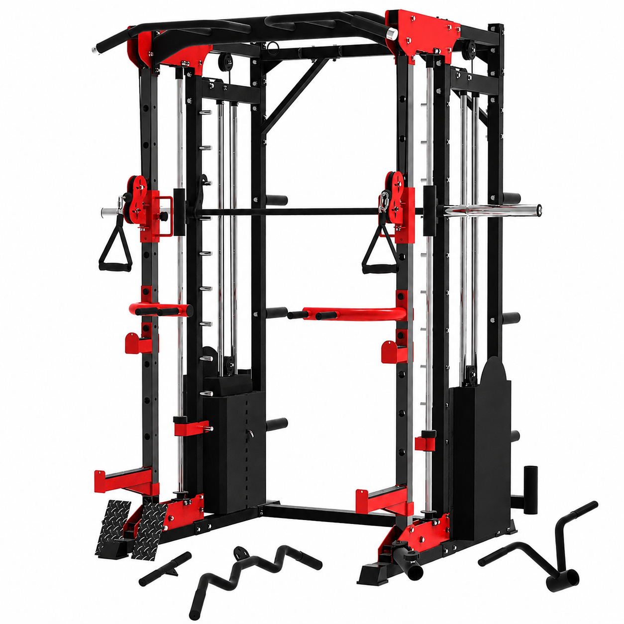 Smith Machine & Functional Trainer (2×150 lb Stacks)
