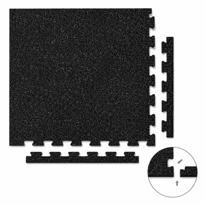 Interlocking Rubber Gym Floor Tiles – 15 mm Thick