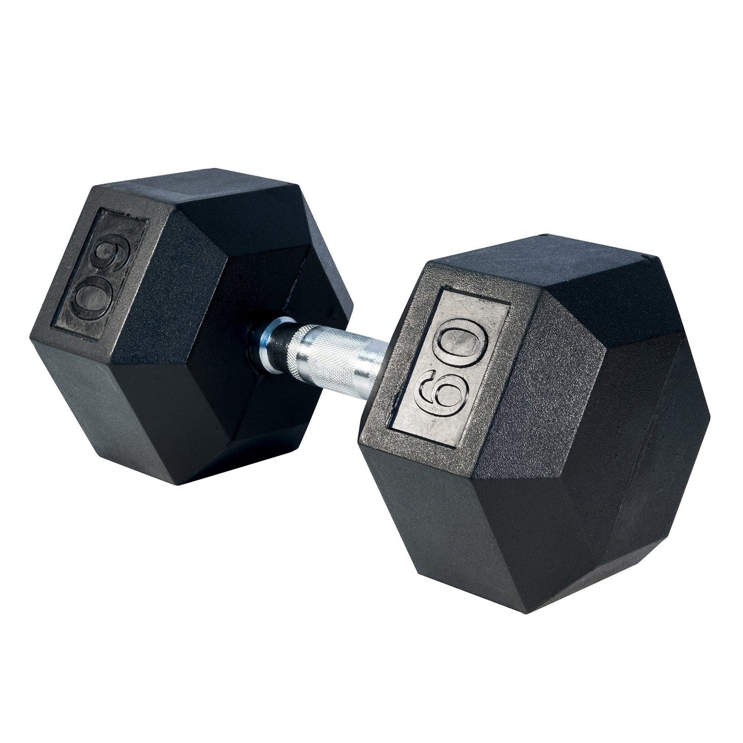 60 lb Rubber Hex Dumbbell Pair