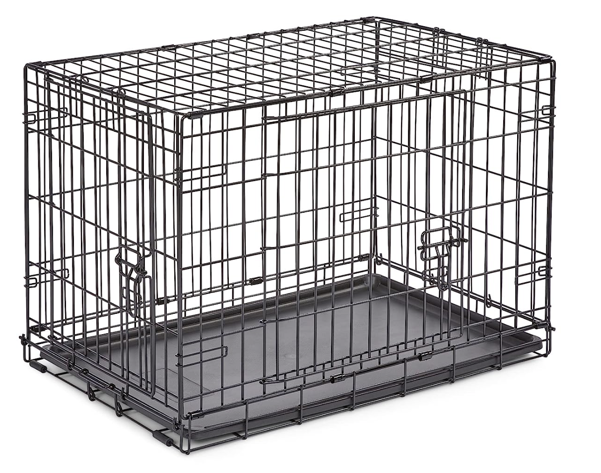 Double Door Folding Metal Dog Crate