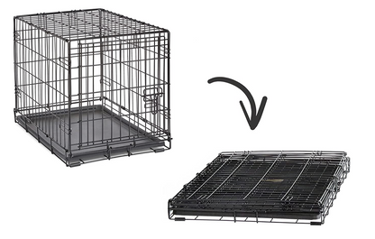 Double Door Folding Metal Dog Crate