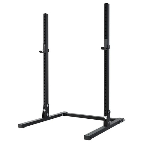 Markif 72-inch cross box squat stand with sturdy metal frame and adjustable supports for weightlifting and squatting exercises.