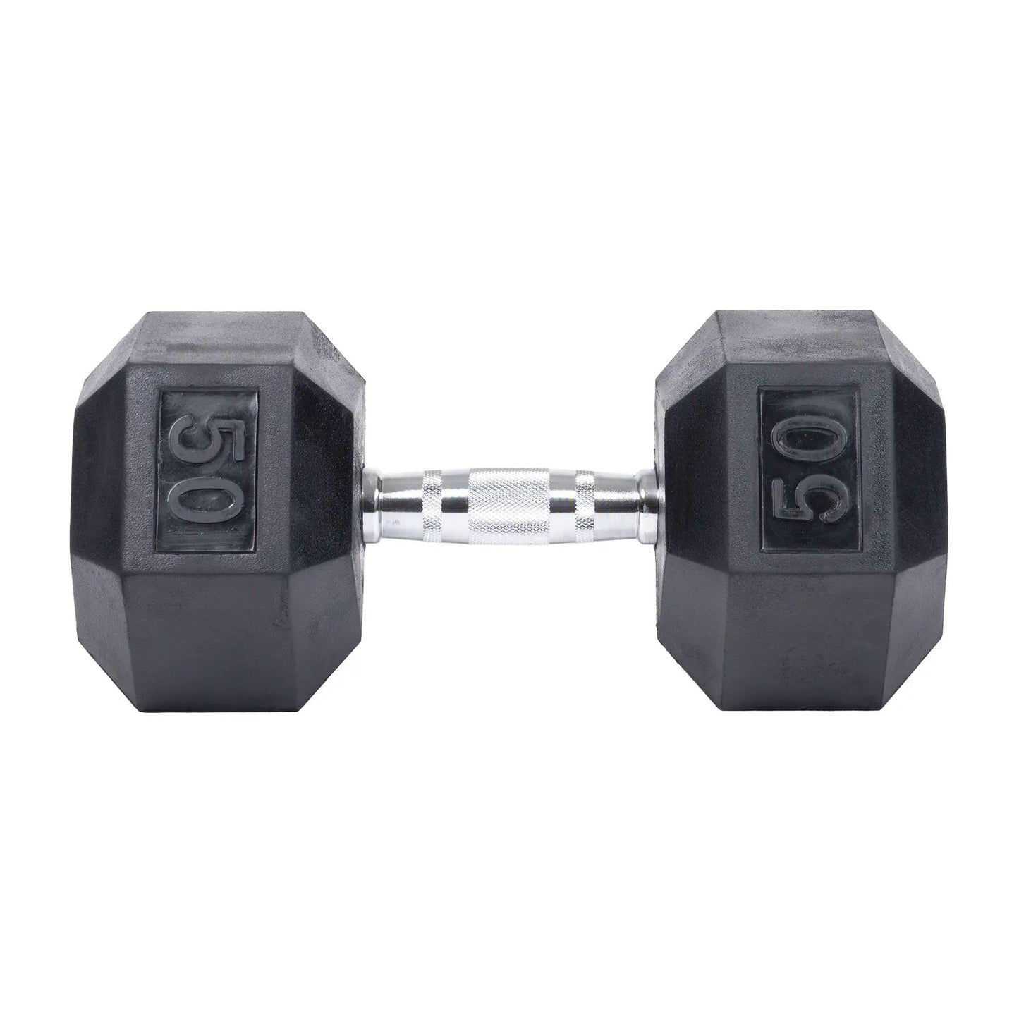 5-50lbs Rubber Dumbbell Set with Commercial 3-Tier Dumbbell Rack